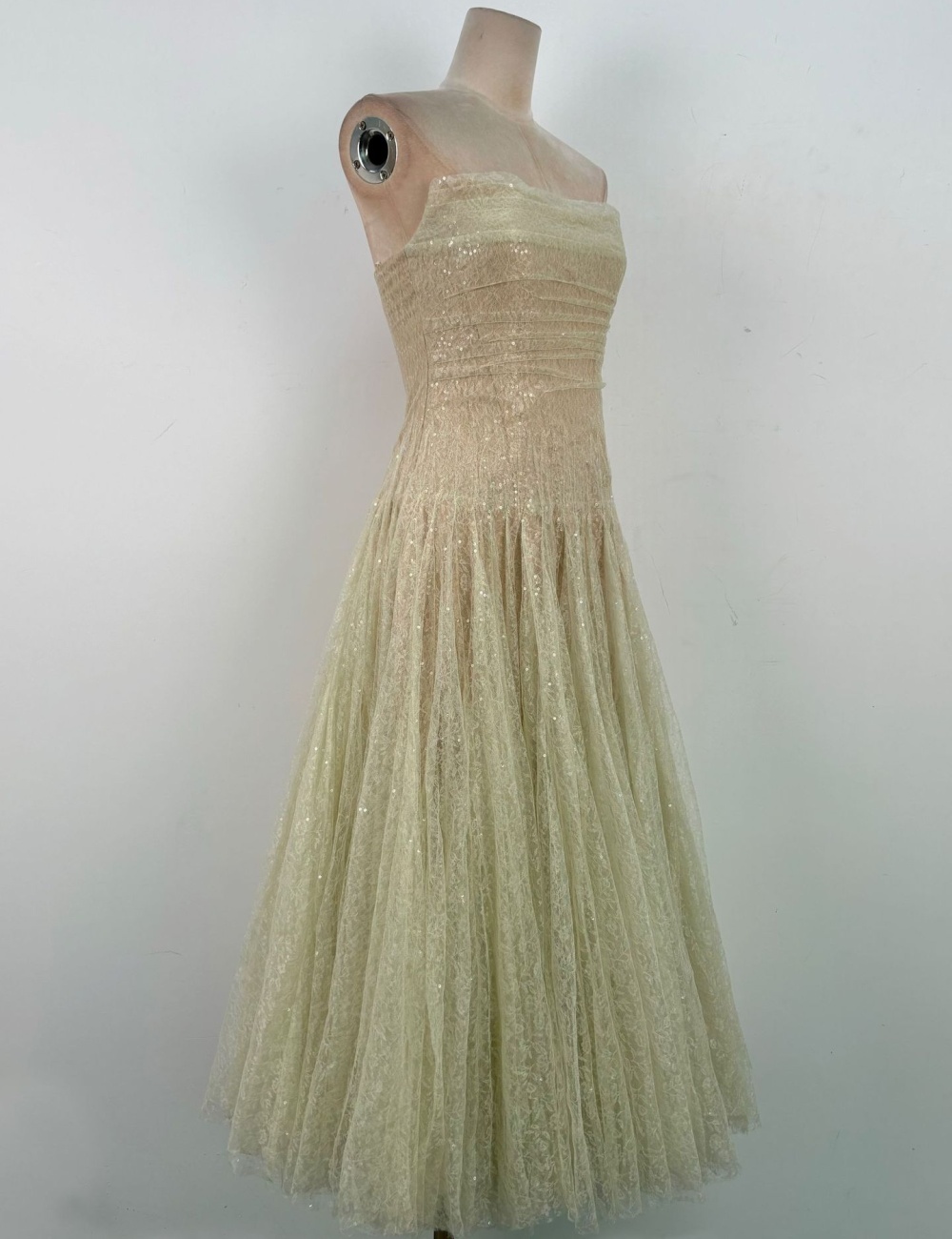 Niche light luxury long dress sequins lace dress
