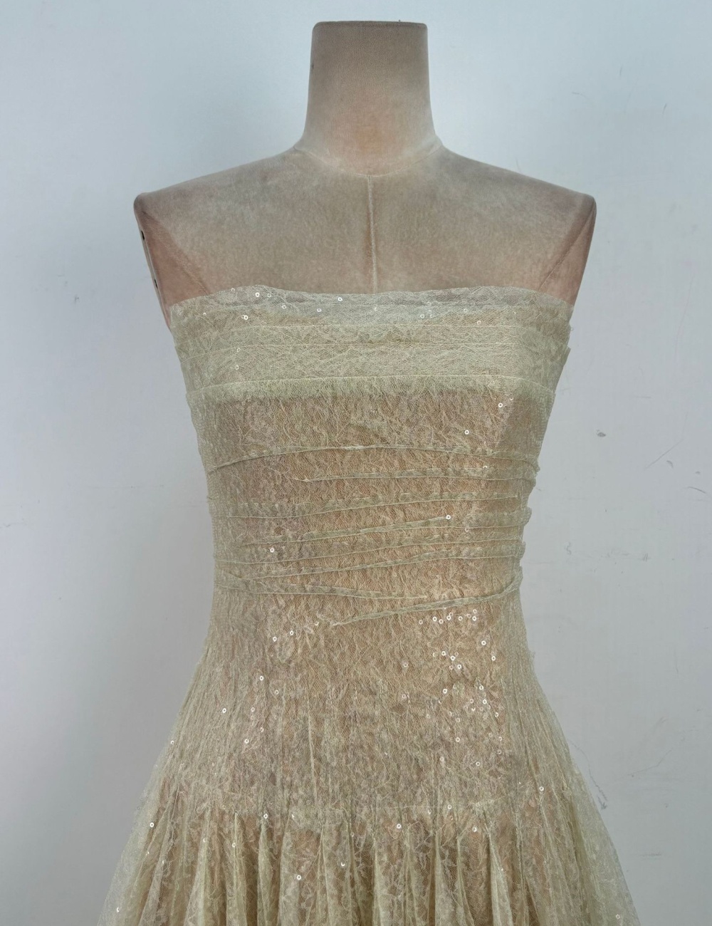 Niche light luxury long dress sequins lace dress