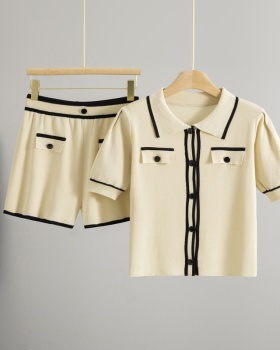 Summer coat Korean style shorts 2pcs set for women