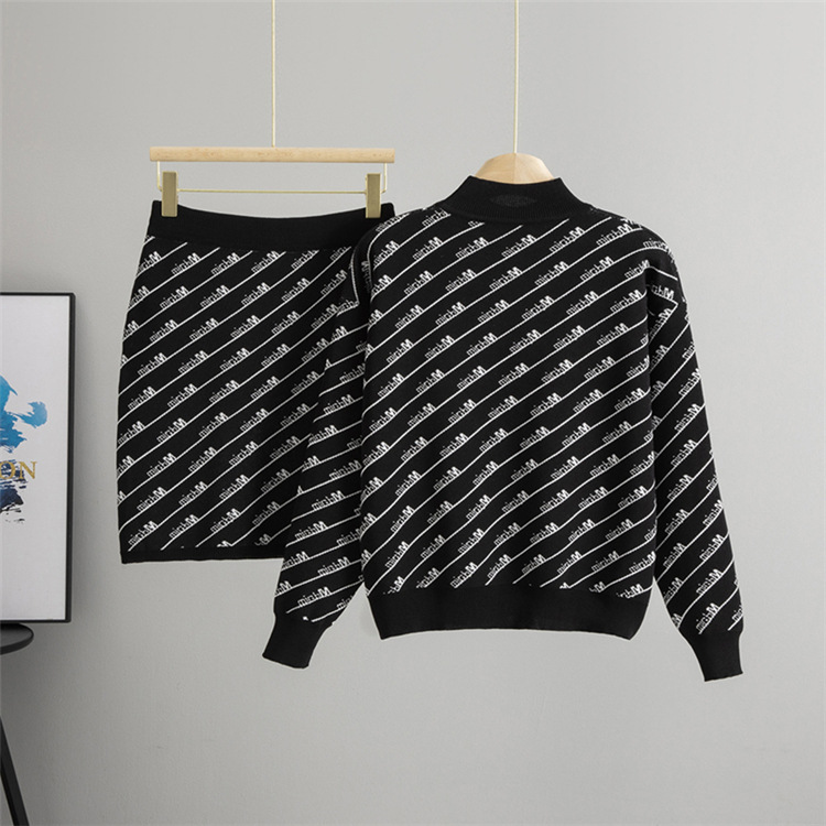 Package hip tops fashion skirt 2pcs set for women