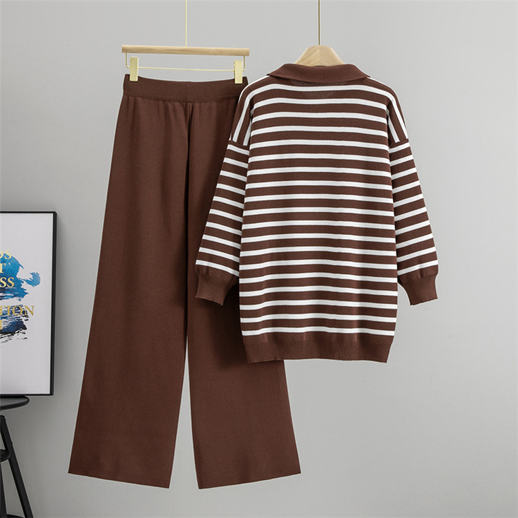Wide leg pants 2pcs set for women