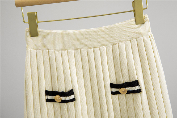 Slim Casual skirt A-line cardigan 2pcs set for women