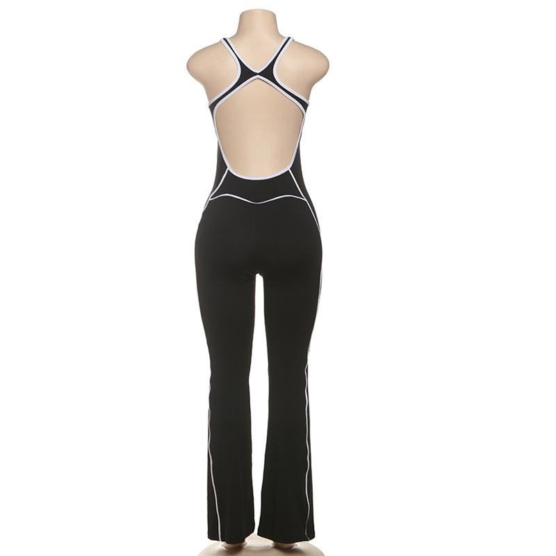 Mixed colors summer fashion slim jumpsuit for women