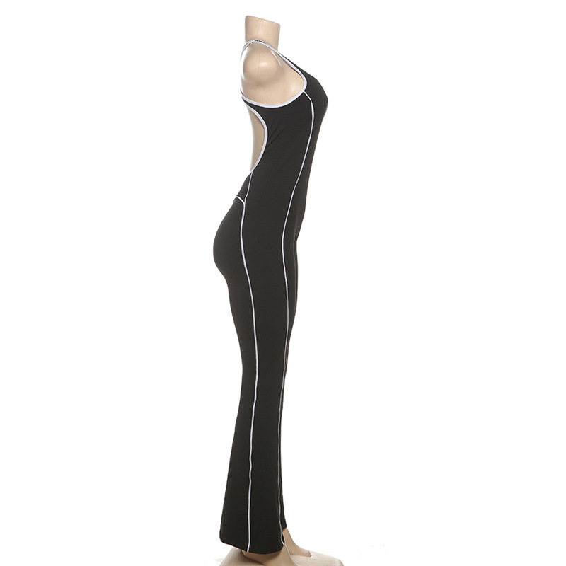Mixed colors summer fashion slim jumpsuit for women