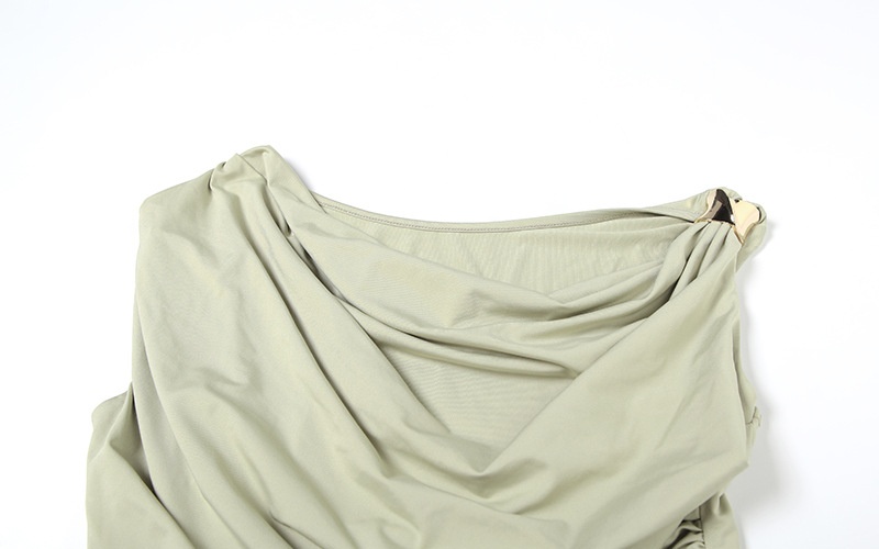 Pinched waist summer simple slim sleeveless tops for women