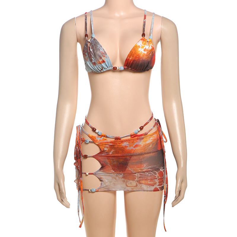 Sexy European style fashion summer swimwear 3pcs set