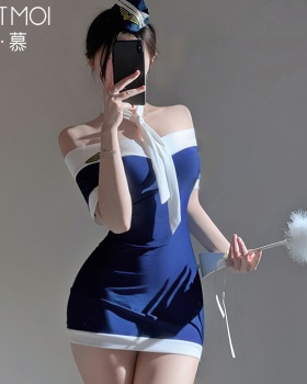 Enticement sexy Sexy underwear strapless skirt a set