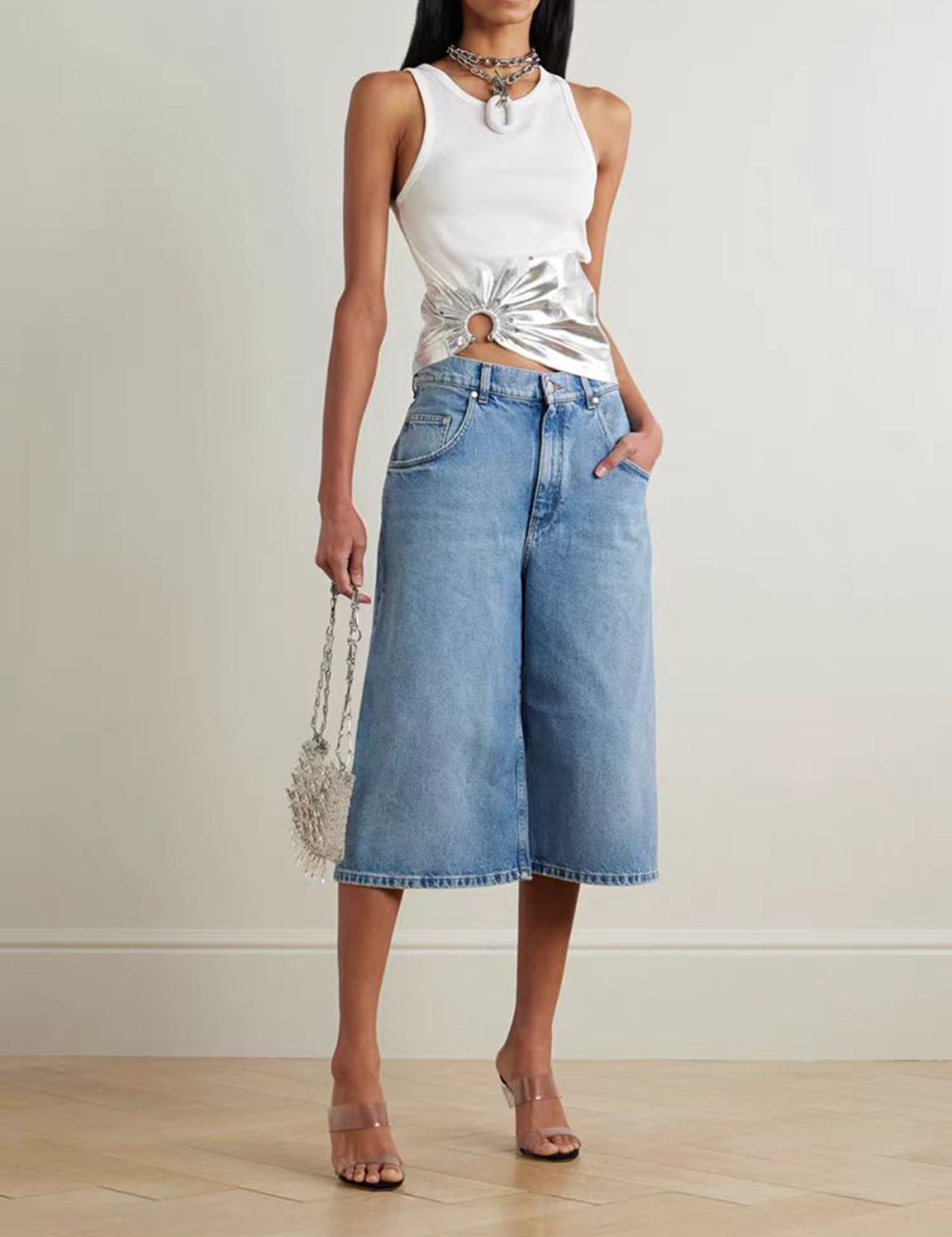 Spring and summer rock metal tops maiden sleeveless vest