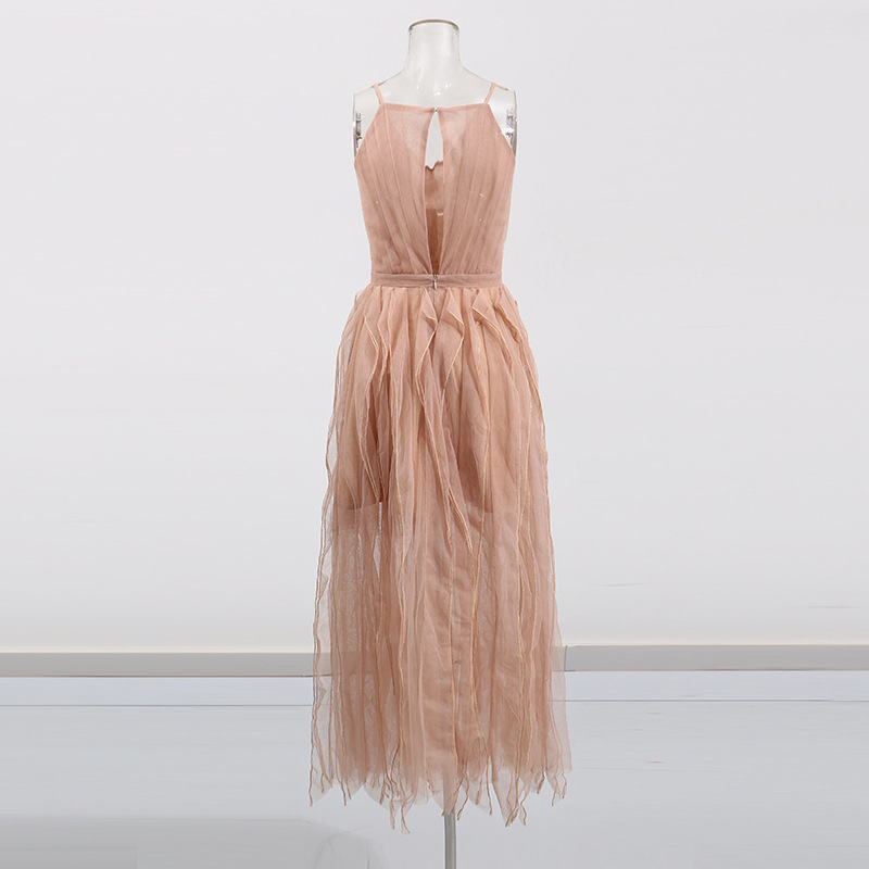Sling sandy beach long dress halter dress for women