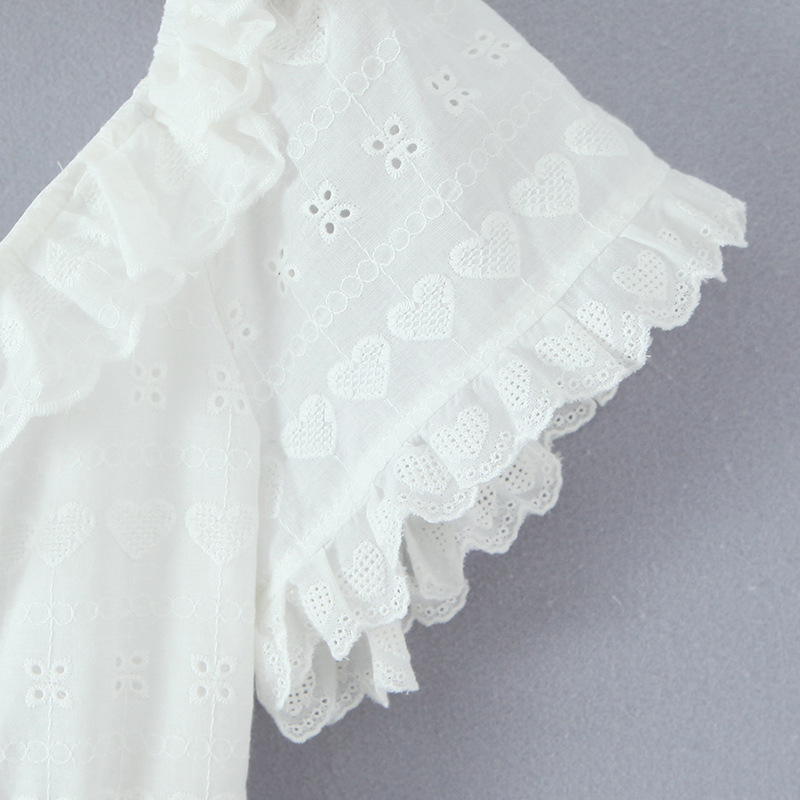 Slim summer dress high waist pastoral style) T-back