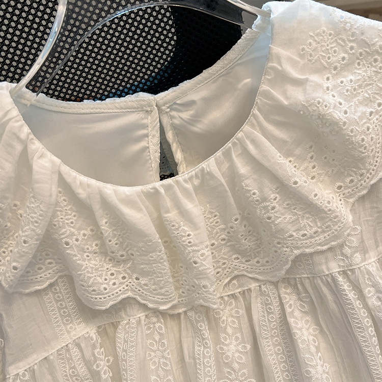Doll collar sleeveless small shirt summer tops for women