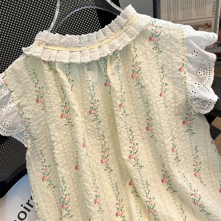 France style summer tops vacation sleeveless vest for women