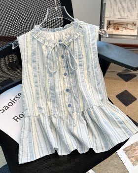 Frenum silk vest temperament summer sleeveless tops