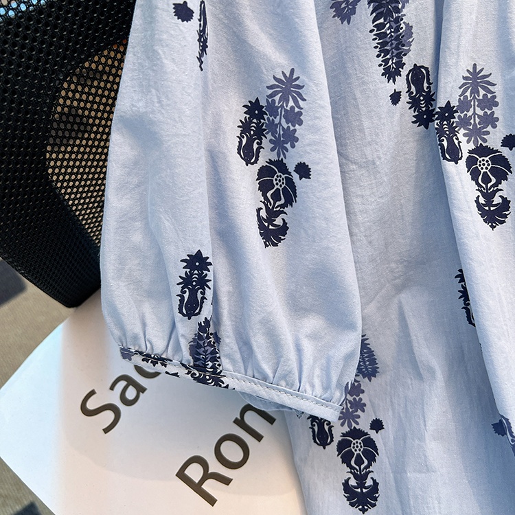 Loose summer small shirt printing shirt for women