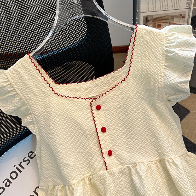 Show young maiden doll shirt square collar tops for women