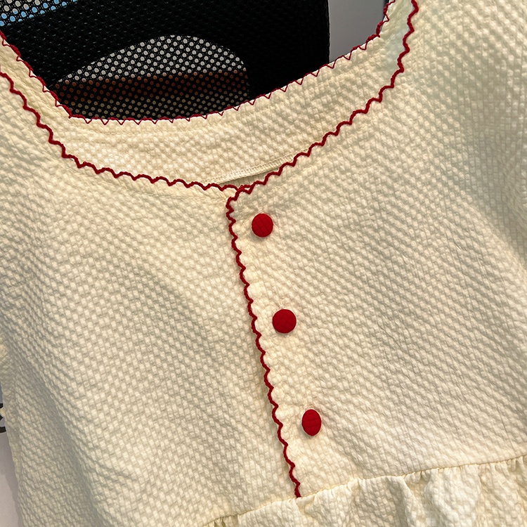 Show young maiden doll shirt square collar tops for women