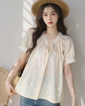 All-match Korean style summer shirt frenum loose tops