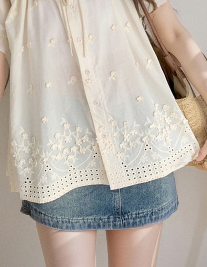 All-match Korean style summer shirt frenum loose tops