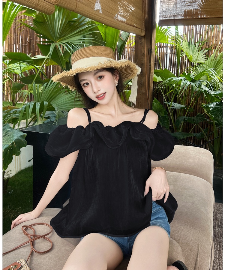 Wrapped chest enticement shirt summer tops for women