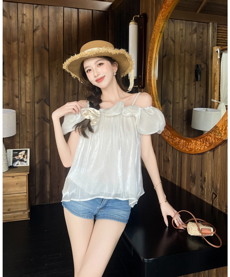 Wrapped chest enticement shirt summer tops for women