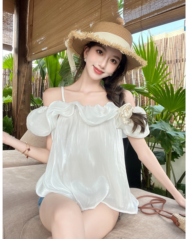 Wrapped chest enticement shirt summer tops for women