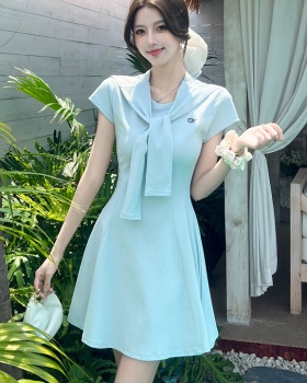 Slim pinched waist shawl niche T-shirt 2pcs set for women