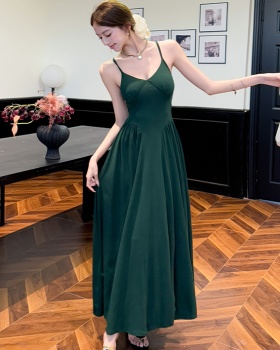 Halter sling long dress bandage dress for women