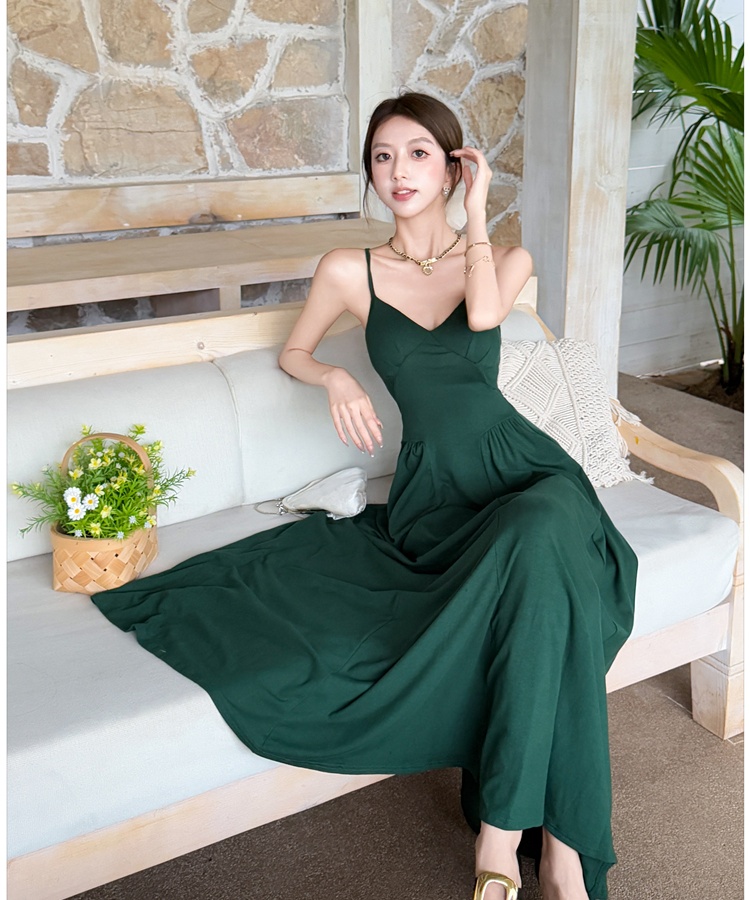 Halter sling long dress bandage dress for women