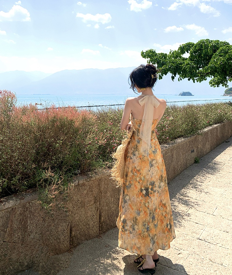 Gauze summer retro dress