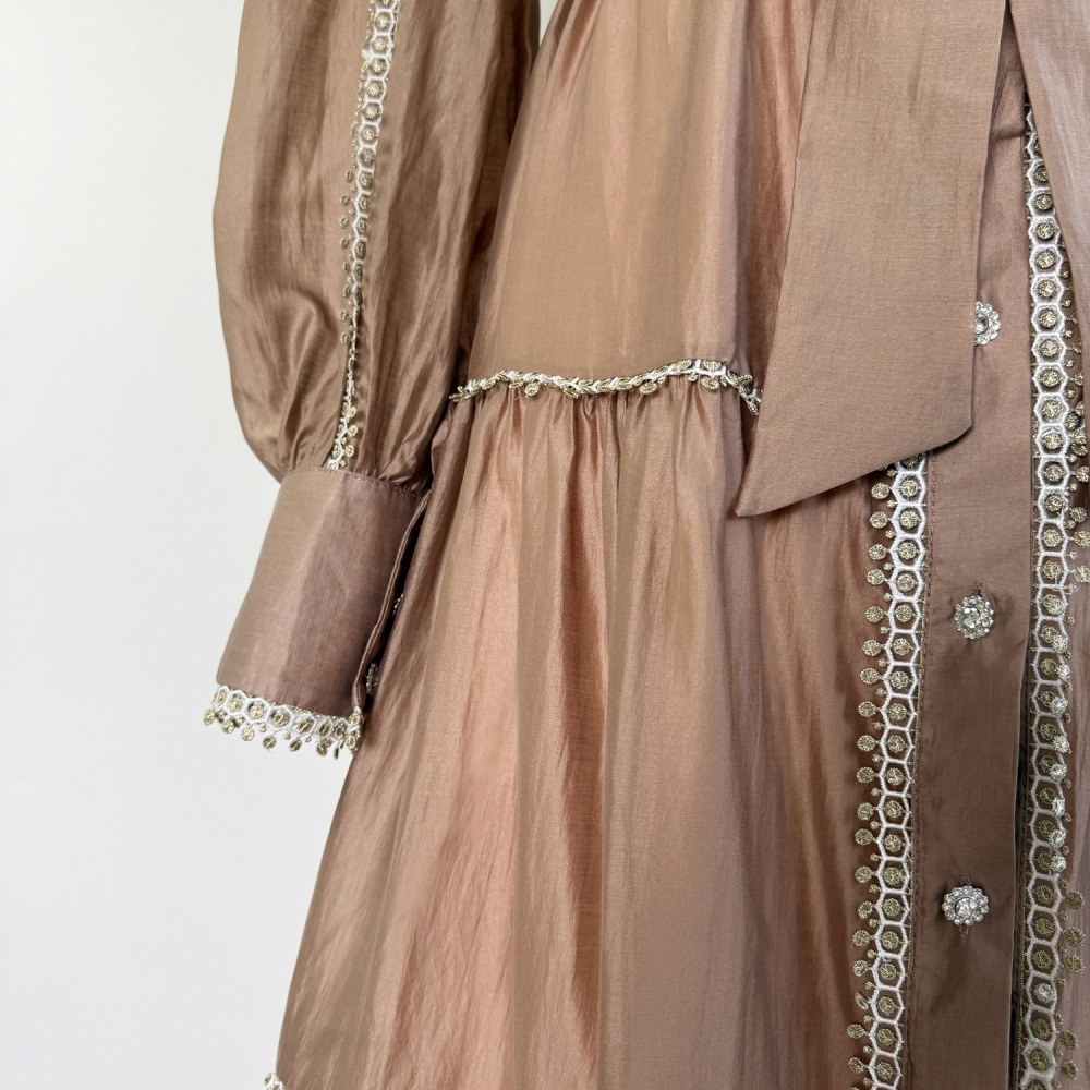 Sling big skirt France style lace splice dress