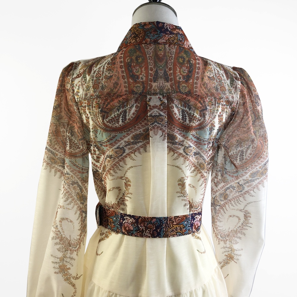 Long sleeve dress spring and summer belt for women