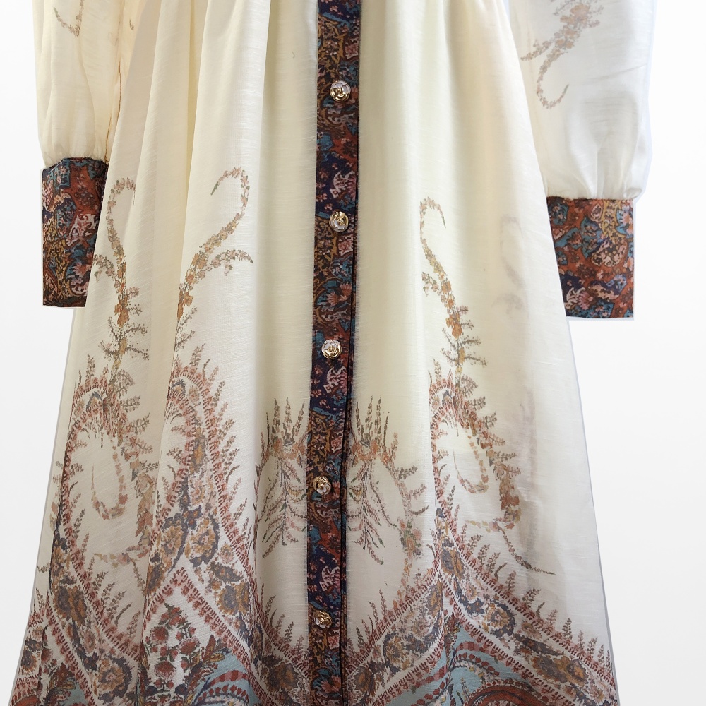 Long sleeve dress spring and summer belt for women