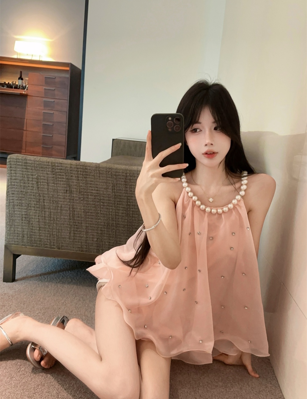 Rhinestone France style tops temperament small shirt