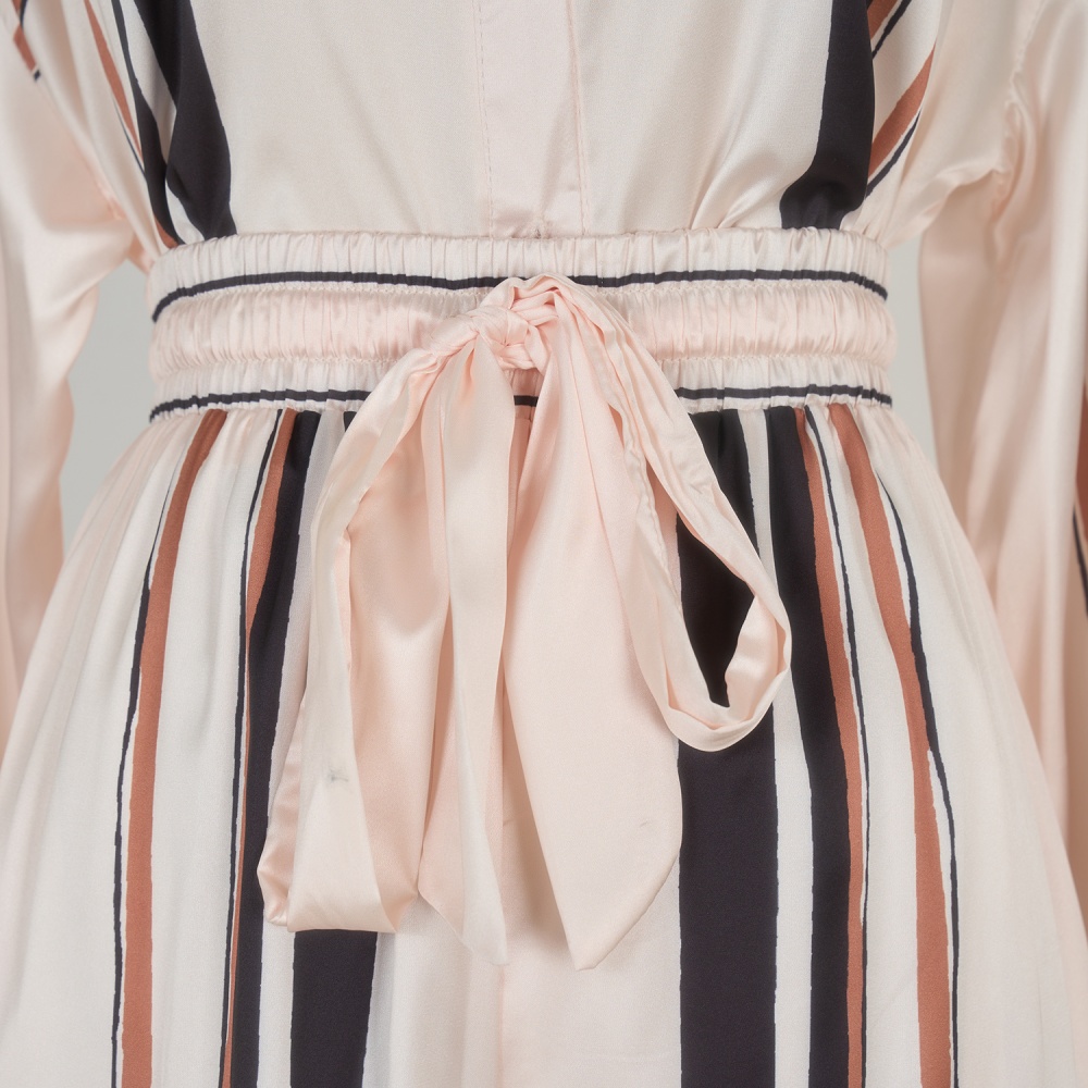 Stripe vacation long pants pattern corset