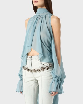 Loose halter fresh tops summer sweet shirt for women
