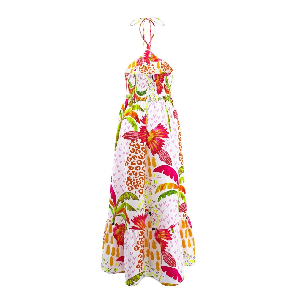 Printing vacation European style Casual dress for women