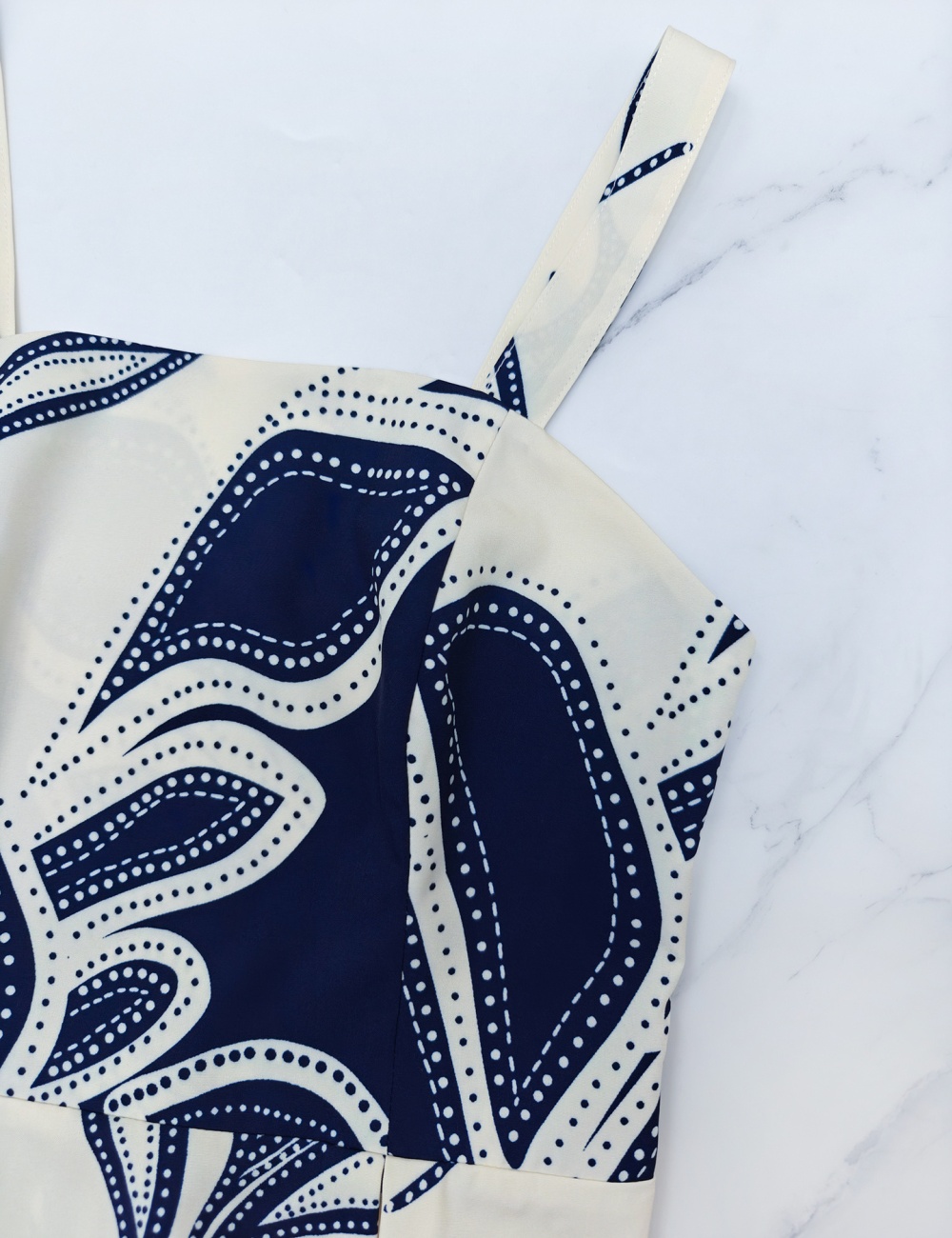 Vacation printing sleeveless dress for women