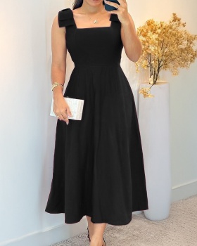 European style temperament bow pure dress