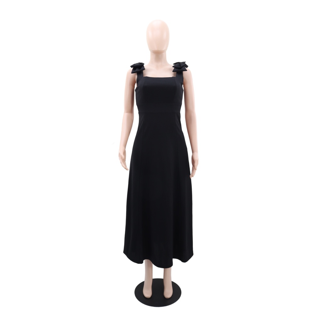 European style temperament bow pure dress