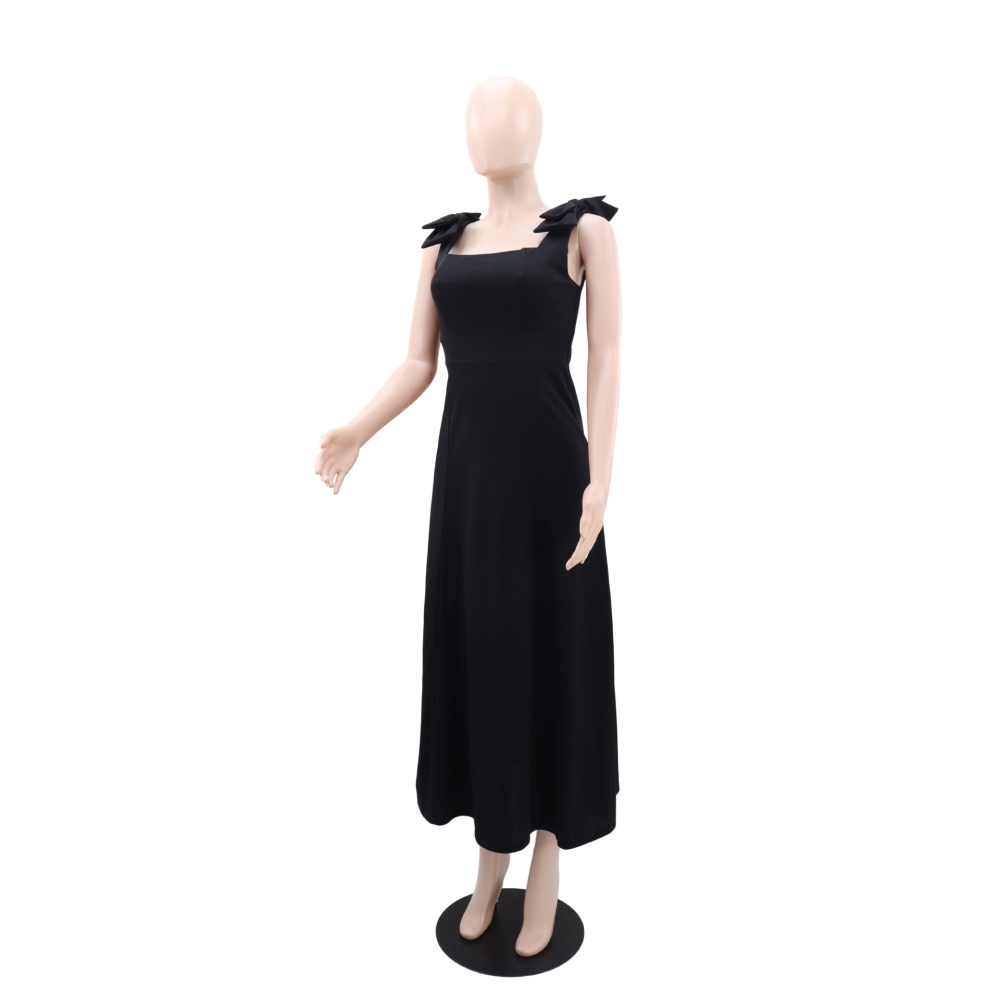 European style temperament bow pure dress