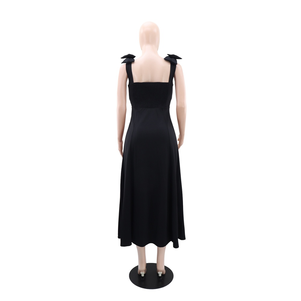 European style temperament bow pure dress