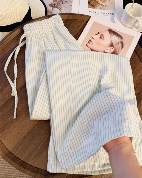 Casual splice pants lazy thin wide leg pants for women