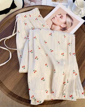 Summer high waist wide leg pants all-match casual pants