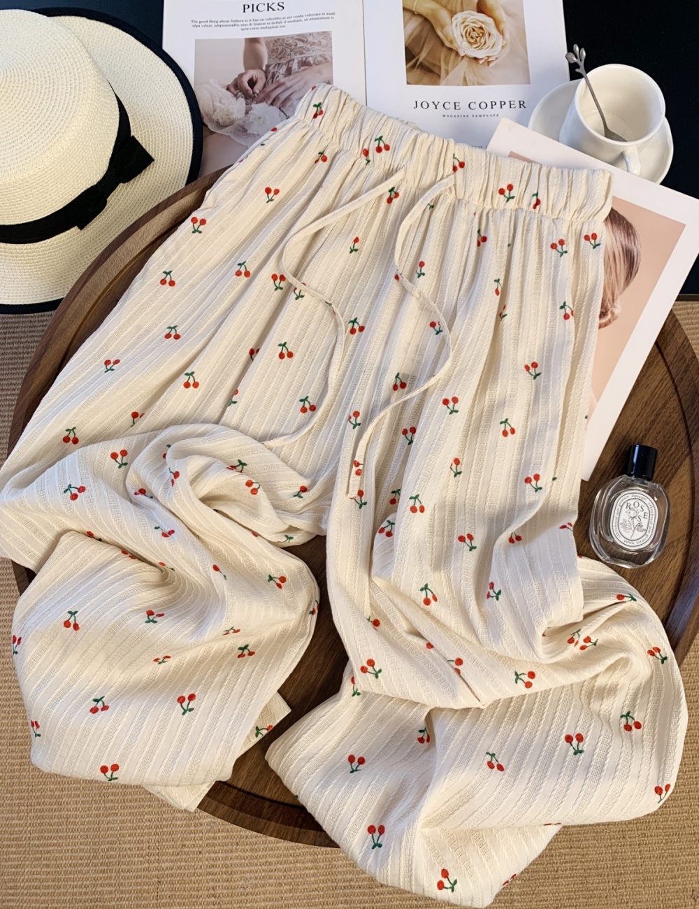 Summer high waist wide leg pants all-match casual pants