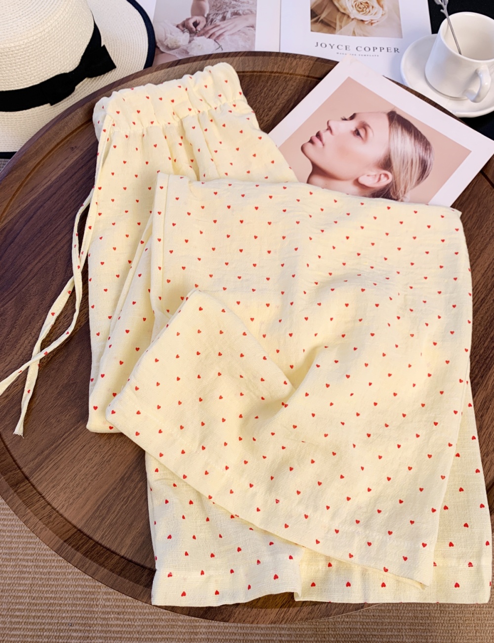 Loose Casual show young pants lazy heart wide leg pants