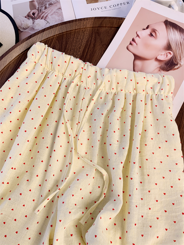 Loose Casual show young pants lazy heart wide leg pants