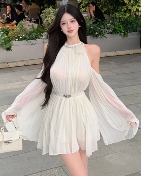 Crimp loose dress strapless belt for women