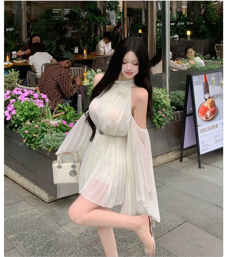 Crimp loose dress strapless belt for women