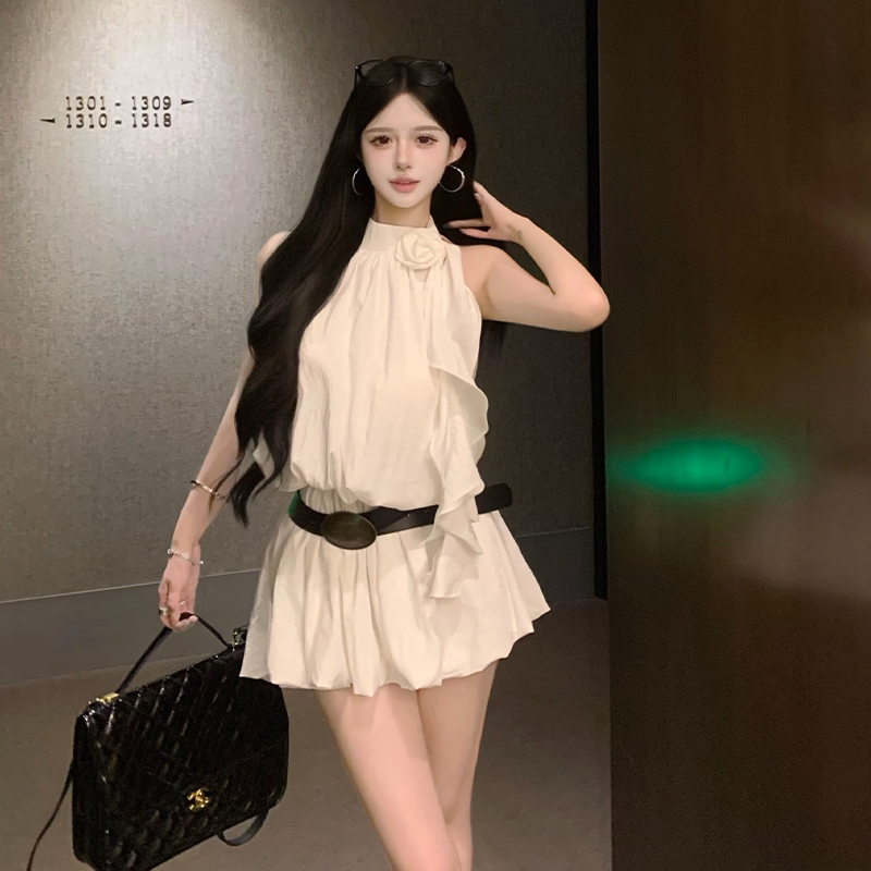 Summer niche dress spicegirl A-line T-back for women