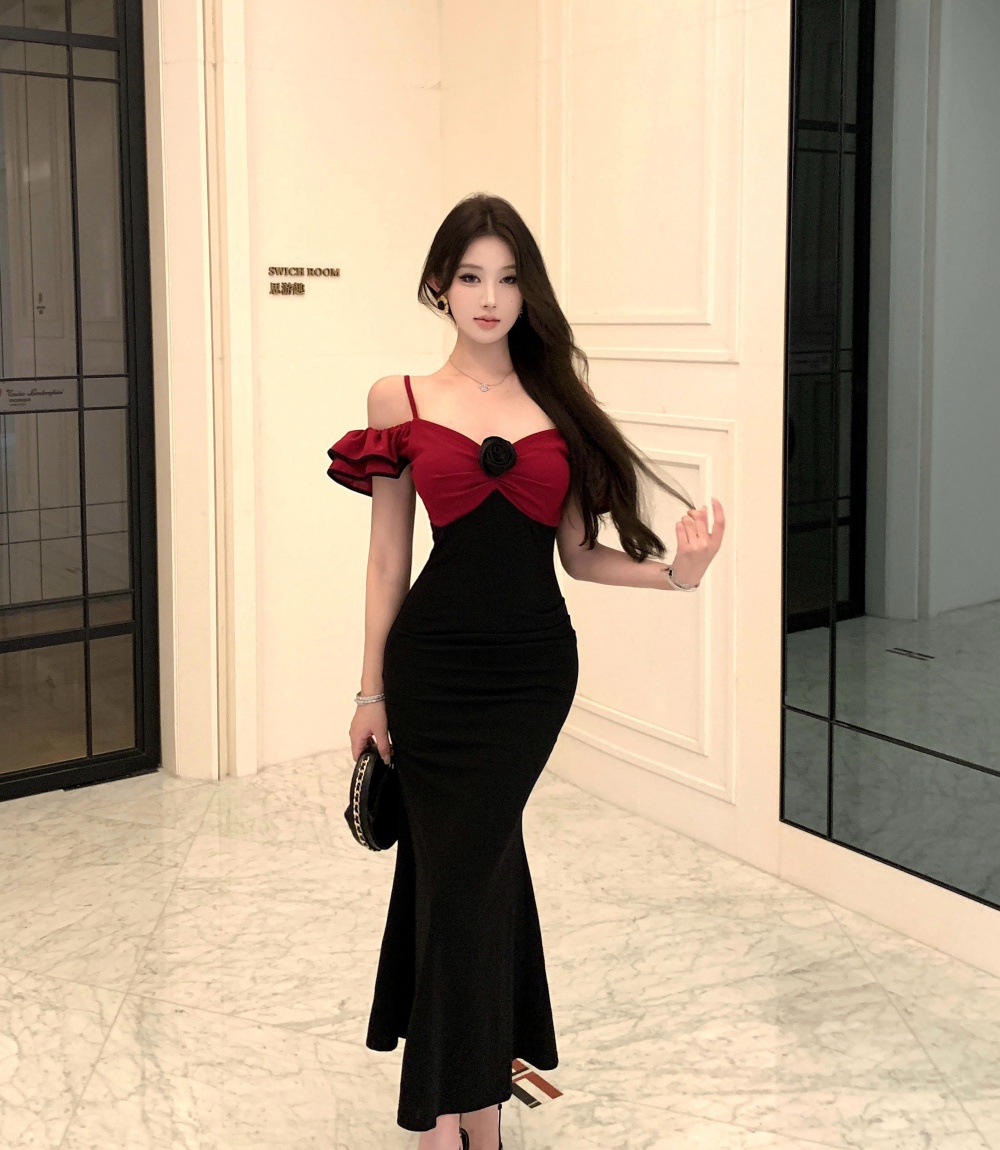 Splice slim summer sling dress
